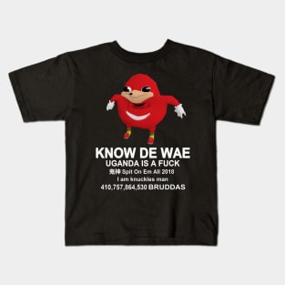 born to know de wae white text Kids T-Shirt